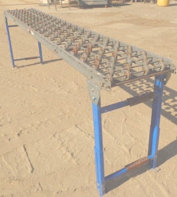 18" wide x 10' long, Skate Wheel Conveyor, Aluminum, 3" center-to-center roller spacing, 2" diameter Wheel - Image 3