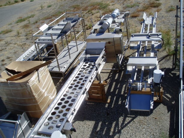 Commercial #Buzz Cutter, Pineapple Cutter, dual head buzz cutter, 12" x 16' feed conveyor, 36" x 22' & 16" x - Image 1
