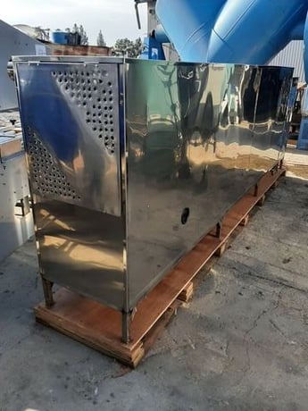 Chili Pepper Stem Cutting Machine, Stainless Steel, (2) 15" diameter x 118" L rotary drums, 5/16" screen - Image 2