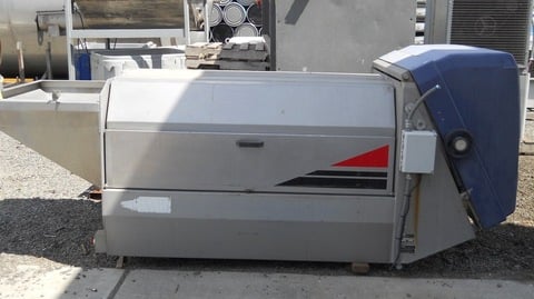 Bucher #E-50, Destemmer, 36" diameter x 62" L drum w/1" diameter Holes, 3" diameter Shaft, 40" x 27.5" hopper - Image 1