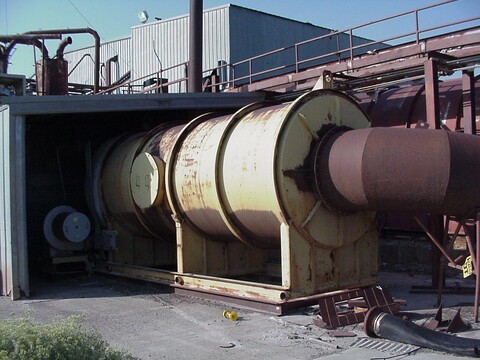 10' x 60' Rotary Hot Air Dryer, #2 fuel oil fired, skid mounted combustion chamber - Image 4