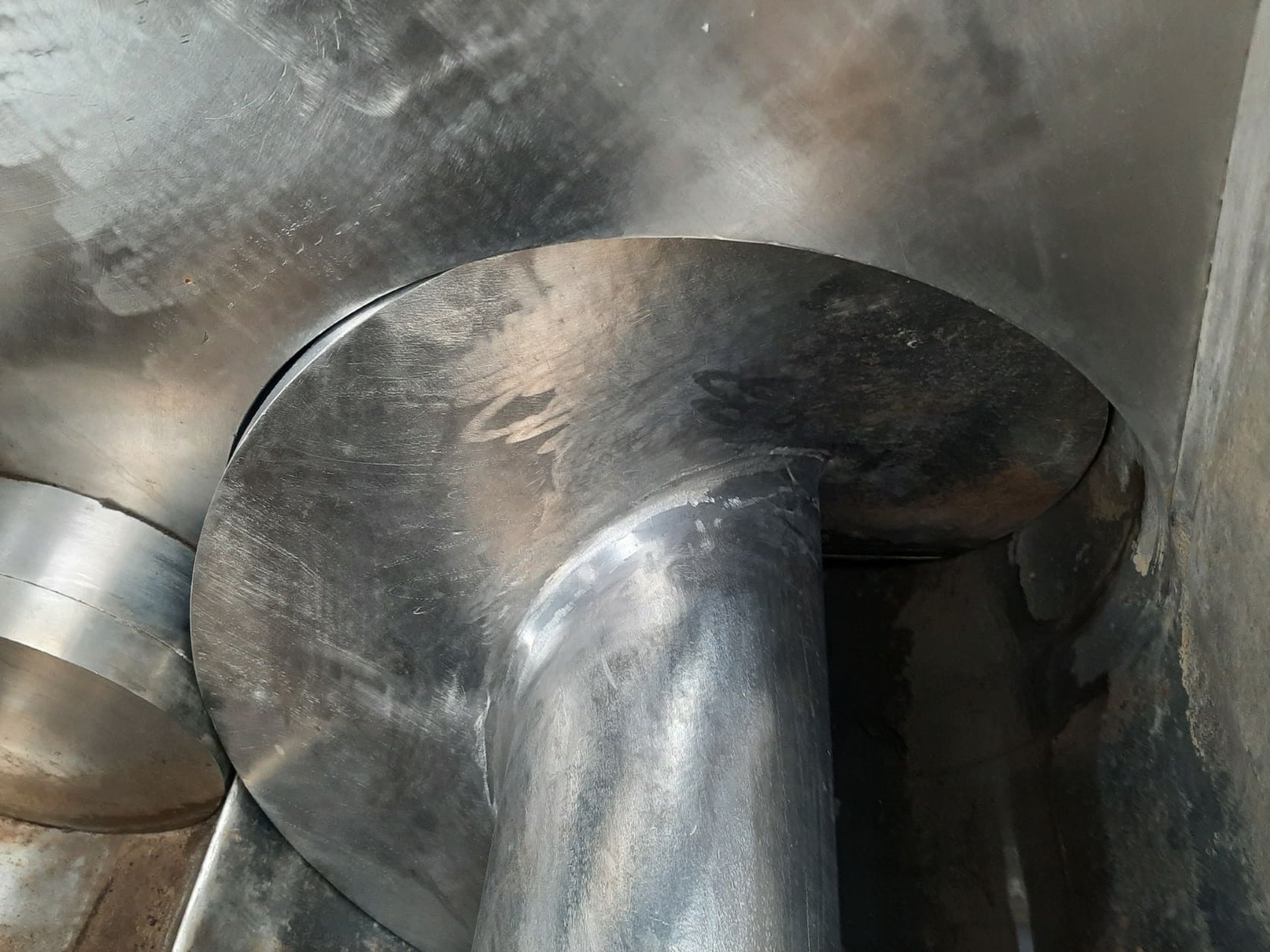 Bonnot, Extruder, Stainless Steel, jacketed, 15.5" diameter x 40" L, 24" x 24" x 32" deep trough, 4.5" - Image 9