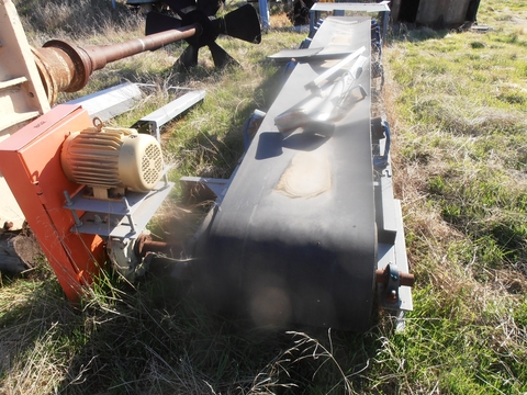 24" wide x 18' long, Belt Feeder, Carbon Steel, heavy duty rubber belt, 18" belt off ground, 3 HP, 1775 RPM - Image 2