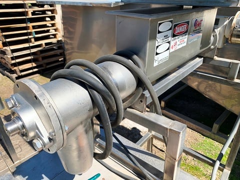 Ghazarian Welding, Semi-Automatic Auger Filler, 48" x 36" x 8" straight side feed hopper, 3" diameter x 36" L - Image 4