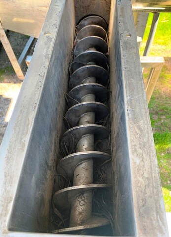 Ghazarian Welding, Semi-Automatic Auger Filler, 48" x 36" x 8" straight side feed hopper, 3" diameter x 36" L - Image 6