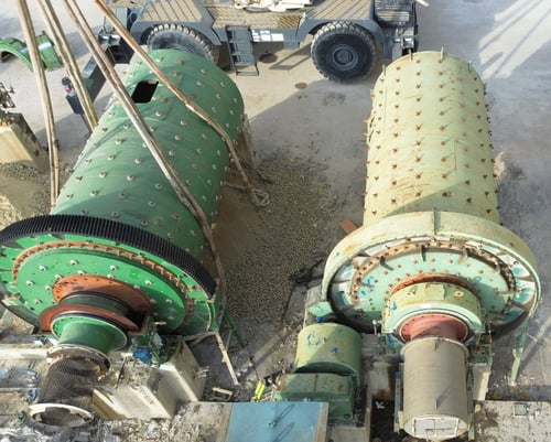 8' x 17' Kennedy Van Saun ball mills, used KVS mills 400 HP, air clutch, lube, 3 systems available - Image 7
