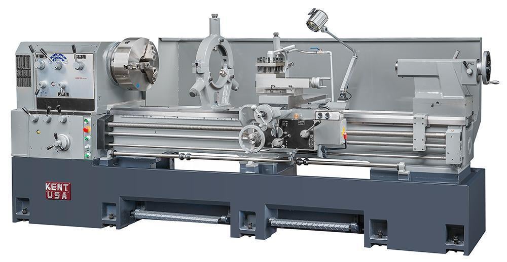 26" x 80" Kent USA #HW-2680, manual precision lathe, 15 HP, 3-jaw chuck, new - Image 1