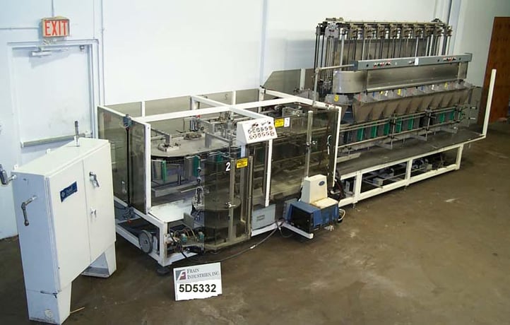 Clybourn #CHL, Vertical cartoner from 40-80 cpm, dual head rotary carton feed, vibratory bottom rail, hot - Image 1