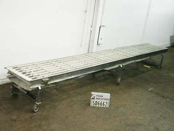 40" wide x 25.5' long, Kamflex #731, Stainless Steel mesh conveyor, 100 FPM, with 1/2 HP motor - Image 1
