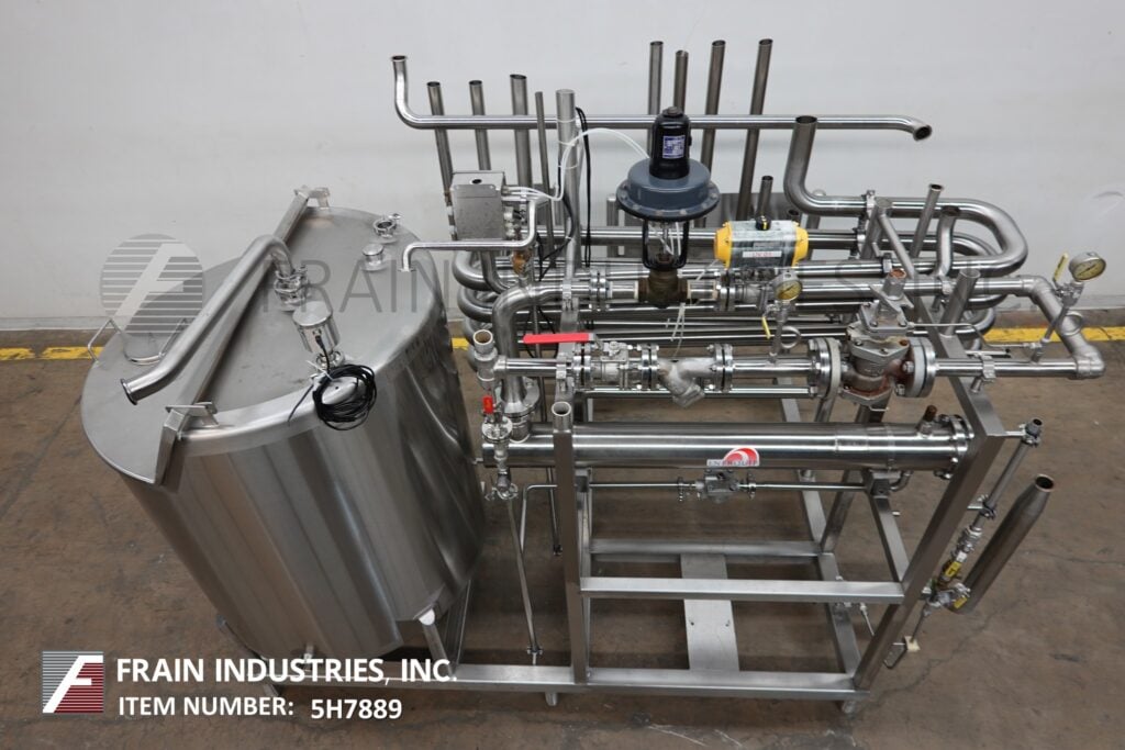 Mixing tank and heat exchange system, 250 gallon, 150 psi, system mounted on Stainless Steel frame - Image 2