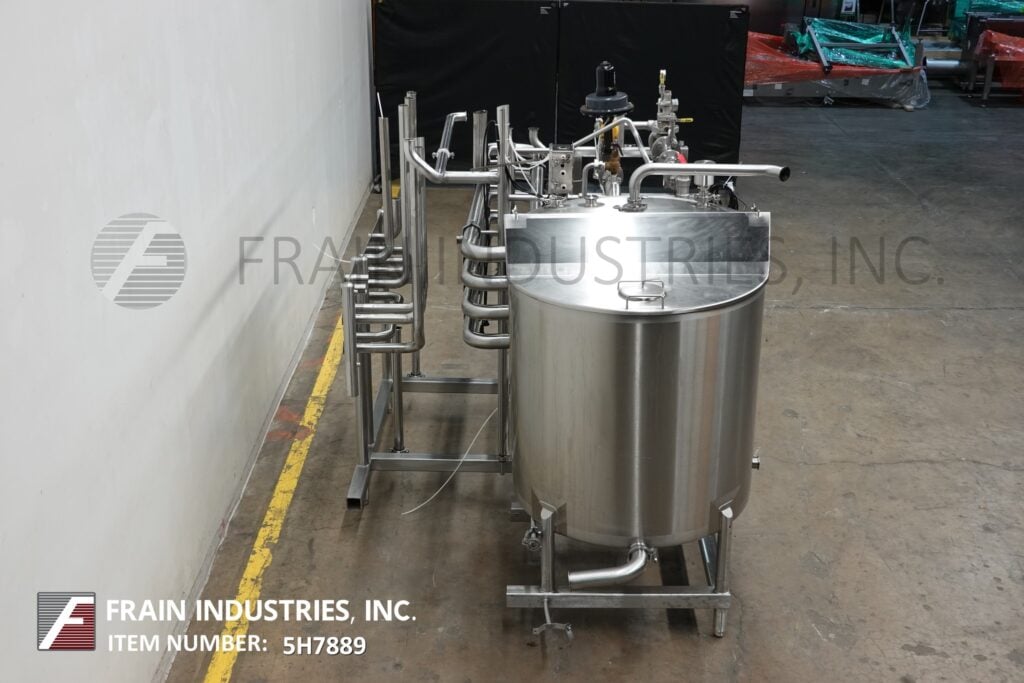 Mixing tank and heat exchange system, 250 gallon, 150 psi, system mounted on Stainless Steel frame - Image 3