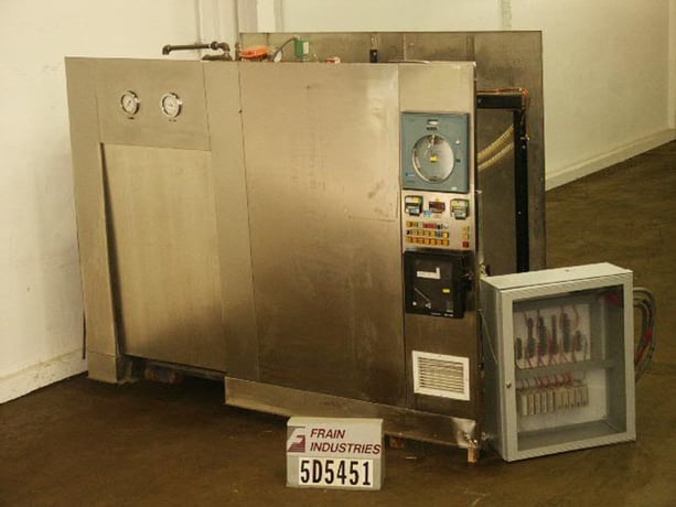 Getinge #484150101, Stainless Steel double door steam sterilizer, 56" L x 35" W x 58" H chamber, 65 cu.ft. - Image 1