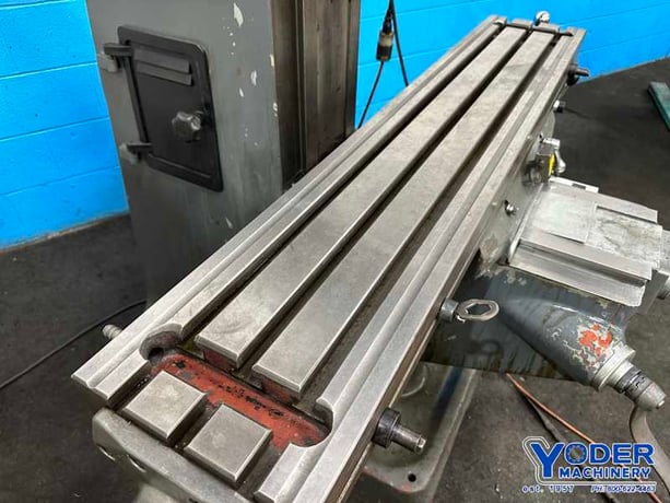 Atlas / Clausing #2VSO8, ram type vertical mill, 9" x49" table, 2 HP, digital read out, one shot lube, #77243 - Image 4