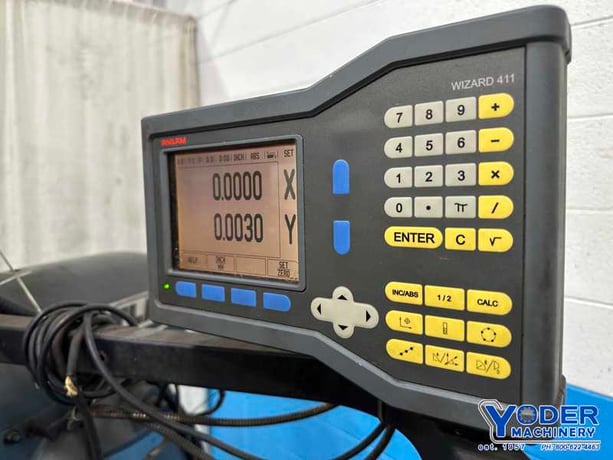 Atlas / Clausing #2VSO8, ram type vertical mill, 9" x49" table, 2 HP, digital read out, one shot lube, #77243 - Image 7