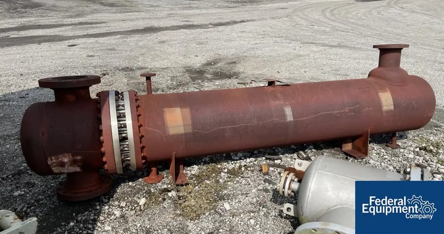 150 sq.ft., 150 psi shell, 150 psi tube, Franger & Sullivan, 304 Stainless Steel, 475° F, 2005 - Image 4