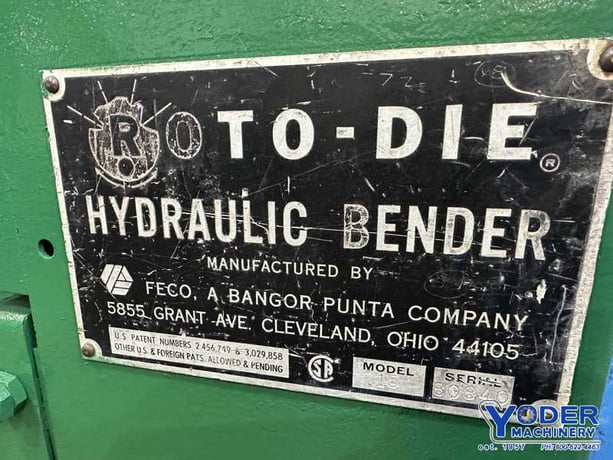 14 gauge x 10' Roto-Die #15, hydraulic rotor die, 3" stroke, rear operated manual back gauge, 15 HP, 20-50 SPM - Image 2