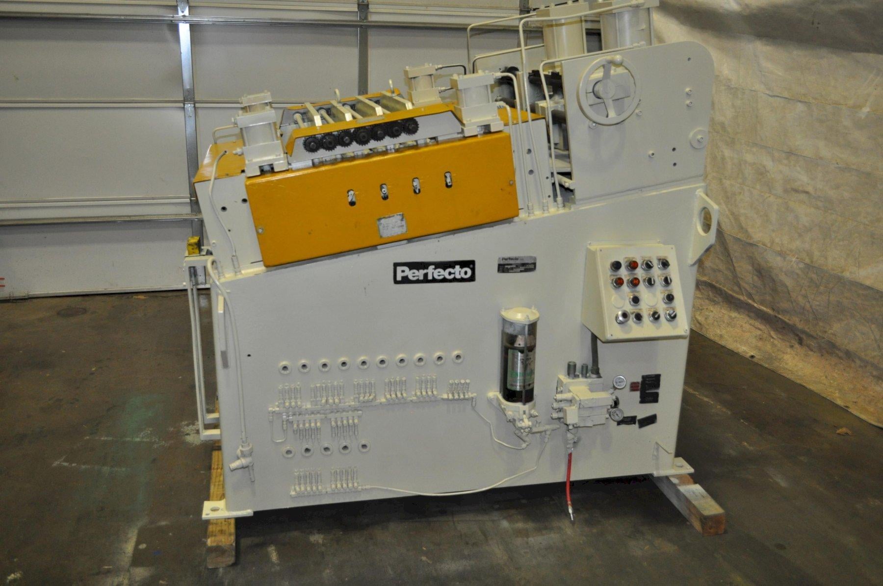 30" x .125" Perfecto #28-30-9, 9-roll straightener, 200 FPM, entry & exit pinch rolls w/ air lift - Image 1
