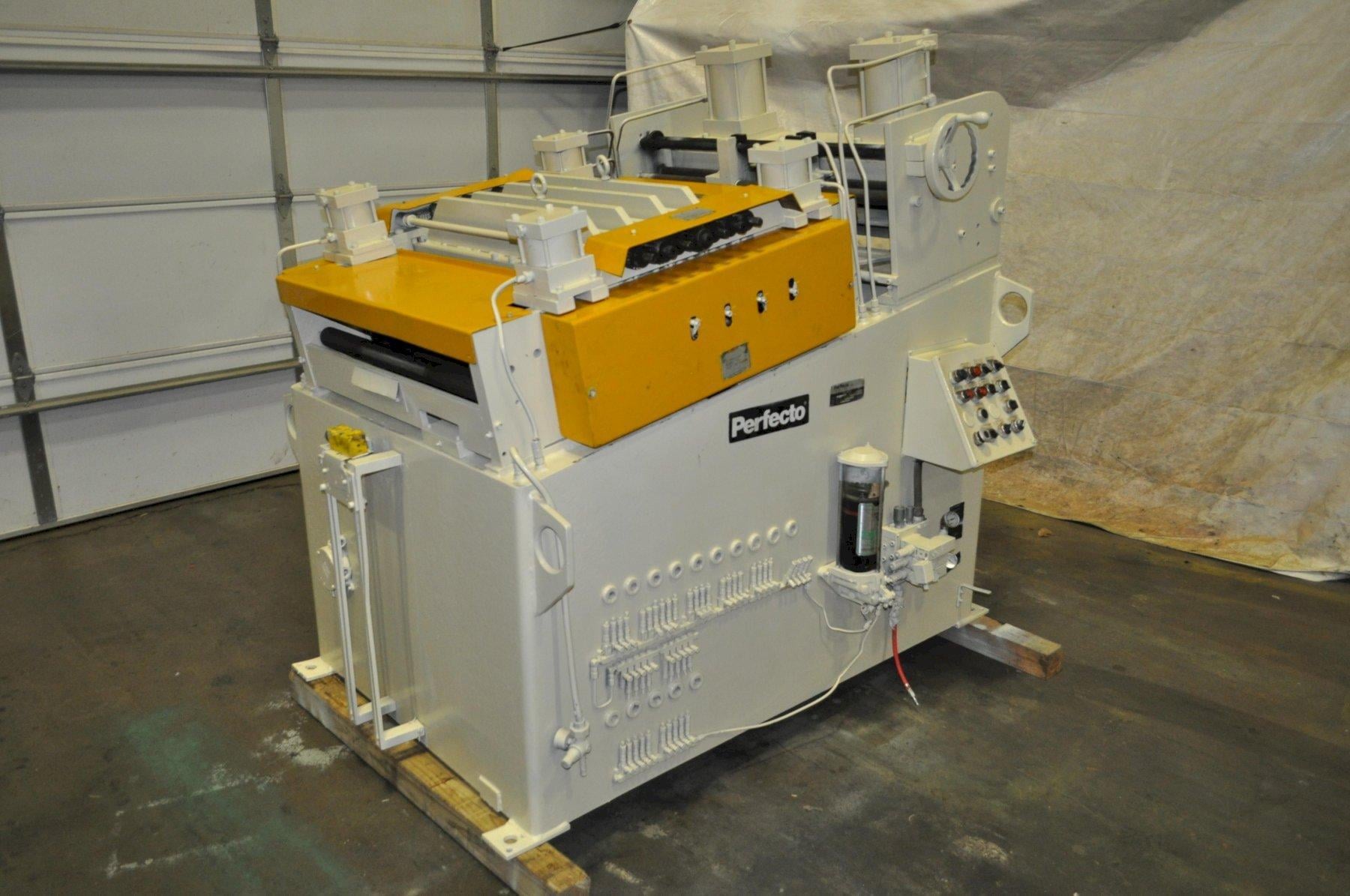 30" x .125" Perfecto #28-30-9, 9-roll straightener, 200 FPM, entry & exit pinch rolls w/ air lift - Image 2