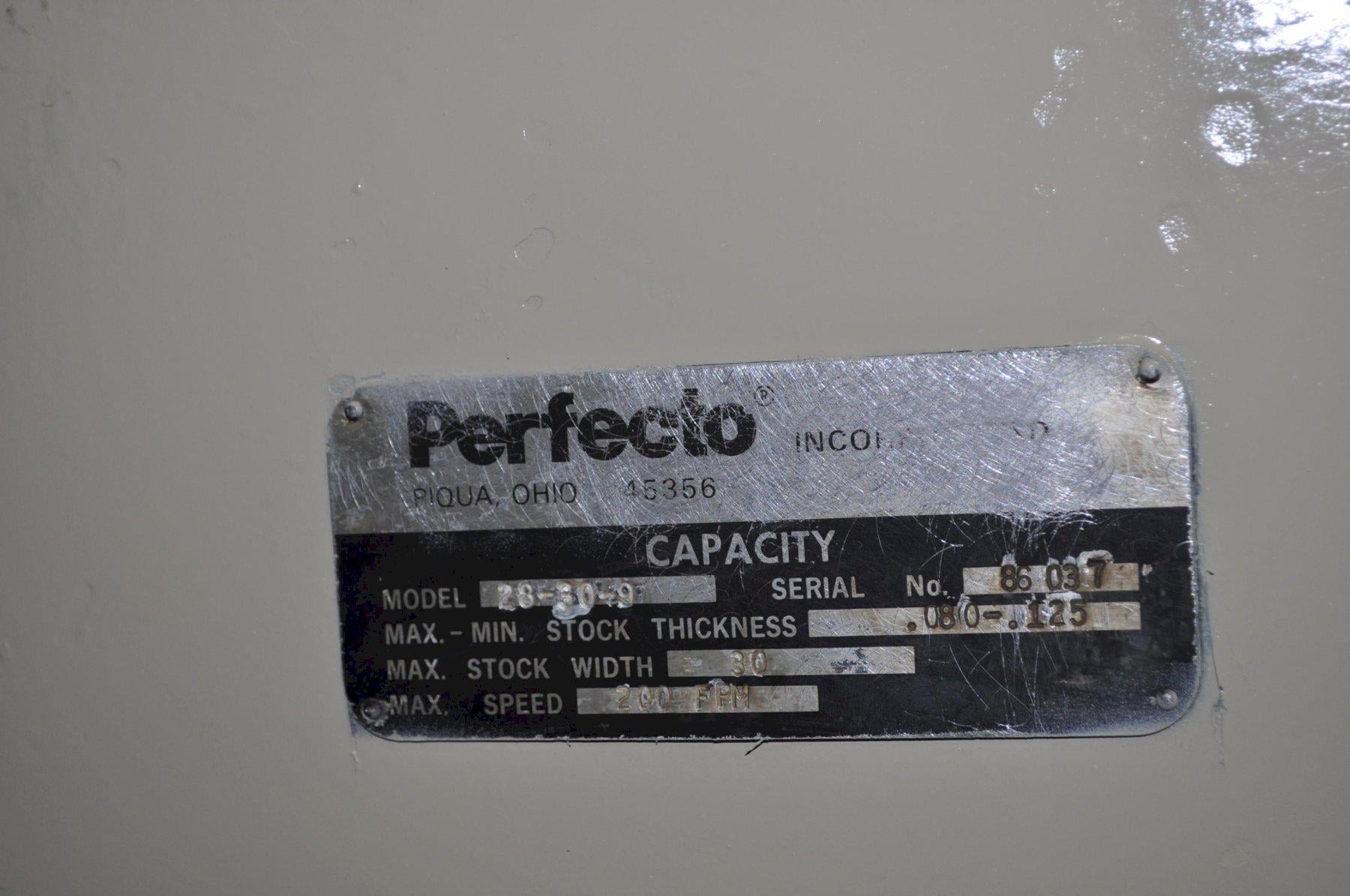 30" x .125" Perfecto #28-30-9, 9-roll straightener, 200 FPM, entry & exit pinch rolls w/ air lift - Image 9