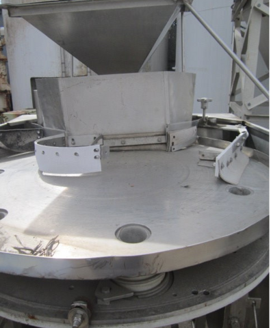 Rotary Table Volumetric Filler, 7-Head, Stainless Steel, 1-7/8" diameter x 3" deep Cup, 36" diameter Rotary - Image 2