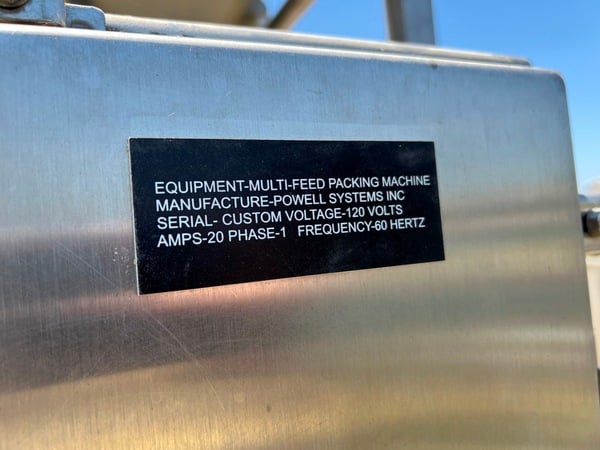 Powell Systems Inc #F-TO1-B, Weigh Filler, Stainless Steel, 6' H discharge, vibratory feeder, ratio packer - Image 10