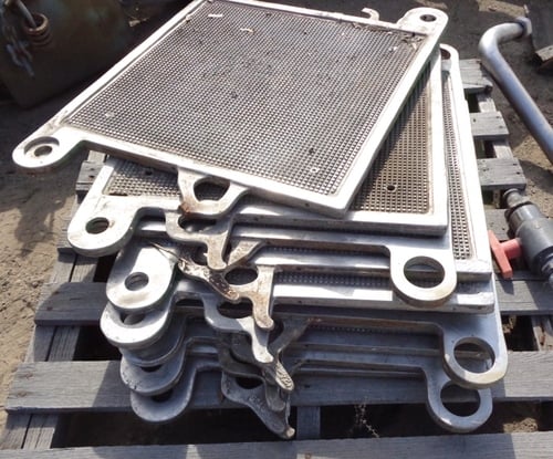 24" Sperry, Plate & Frame Filter Press, frame only, hydraulic closure, mounted on stand - Image 7