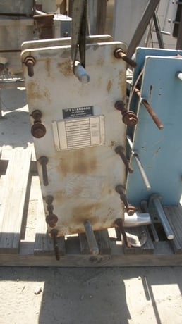 30 sq.ft., Tranter, PF15, plate heat exchangers, (37) 9-3/4" x 28" S/S plates, 2" inlet/outlet, 150 psi @ - Image 2