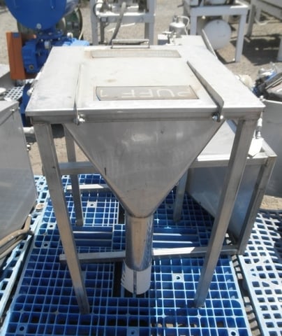 5 cu.ft. Hopper, Stainless Steel, 24" width x 24" L x 14" deep, 12" long discharge pipe w/4" diameter Outlet - Image 5