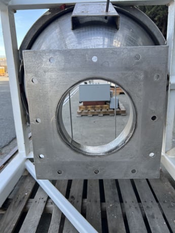 7.5 cu.ft. Conical Hopper, Stainless Steel, 42" inside diameter x 46" deep, 6.5" diameter Flanged discharge - Image 5