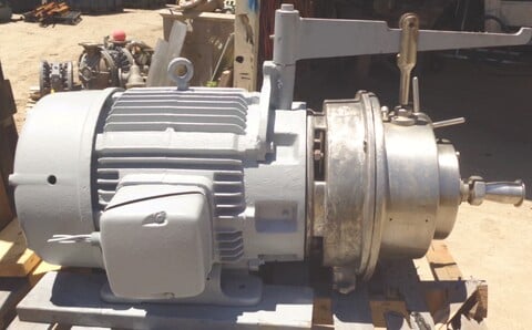 Stone Mill, Stainless Steel, 13.5 diameter x 3" deep Chamber, 2" inlet, 7.5" x 1.5" discharge, 25 HP, 3540 - Image 1