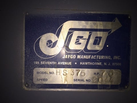 Jaygo #HS-375, Dispersion Mixer, 2" shaft, 7 HP, 230/460 V - Image 6