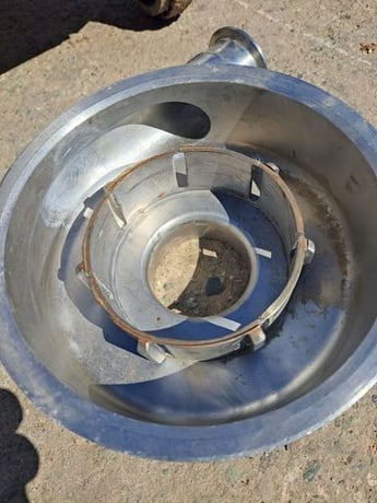 High Shear Inline Mixer, 7-7/8" diameter x 2-5/8" deep Stainless Steel chamber, (2) 7" diameter x 1" blades - Image 3