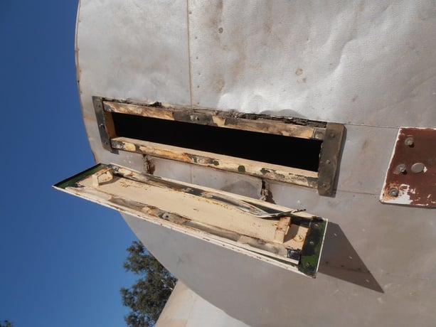 6000 gallon Carbon Steel Storage Tank, Epoxy, Jkt, 9'10" diameter x 12' high, 3" diameter side bottom outlet - Image 8