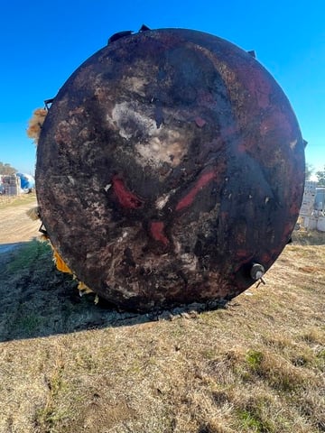 10000 gallon 144" diameter x 144" high, Carbon Steel Tank, flat bottom, dished top and insulated - Image 6