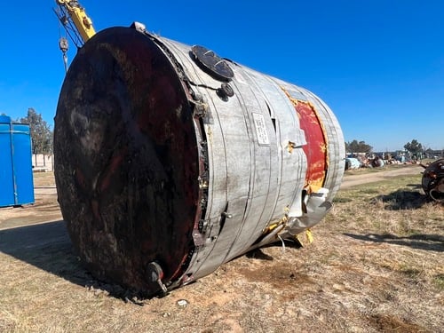 10000 gallon 144" diameter x 144" high, Carbon Steel Tank, flat bottom, dished top and insulated - Image 7