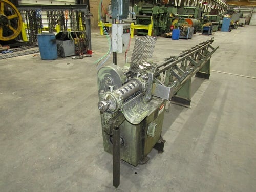 1/16" - 3/16" Shuster #1A, wire straighten & cut-off machine, 5-rotary die, 10' rack, 20-200 FPM - Image 2