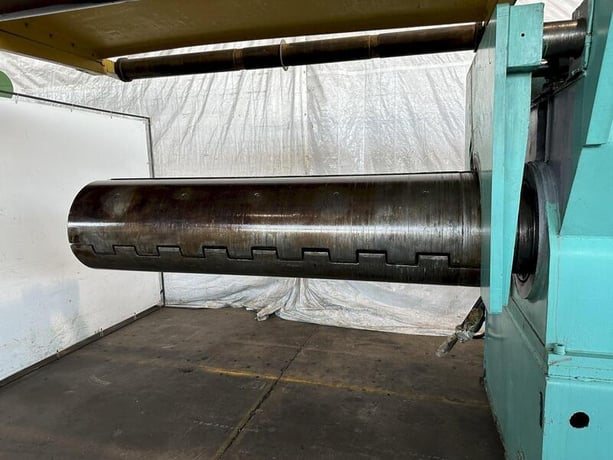 80000 lb. Yoder, recoiler, 84" width, 80" OD, 24" ID, hydraulic expansion & collapse, hydraulic gripper - Image 9