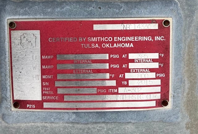 4498 sq.ft., 800 psi, Smithco, forced draft air fin cooler, Carbon Steel tubes & headers, 2015 - Image 3