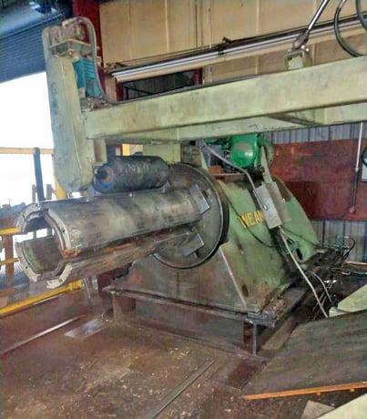 Holddown Roll for Uncoiler, Wean, 72" clearance between frames, free standing - Image 2
