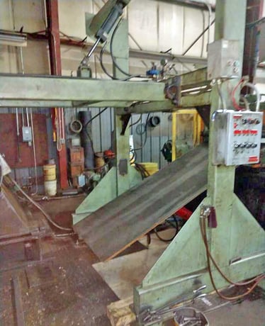 Holddown Roll for Uncoiler, Wean, 72" clearance between frames, free standing - Image 3