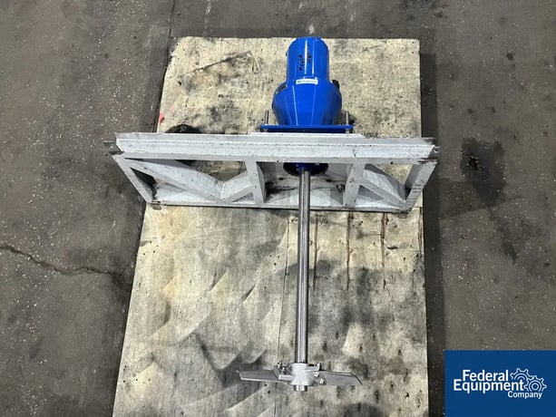 .5 HP Chemineer Agitator, Stainless Steel steel shaft & blades, mounting frame, 230/460 V., S/N 2912184-3 - Image 1
