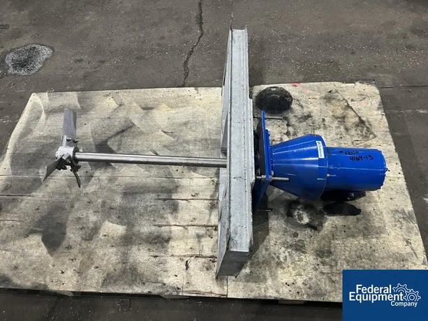 .5 HP Chemineer Agitator, Stainless Steel steel shaft & blades, mounting frame, 230/460 V., S/N 2912184-3 - Image 3
