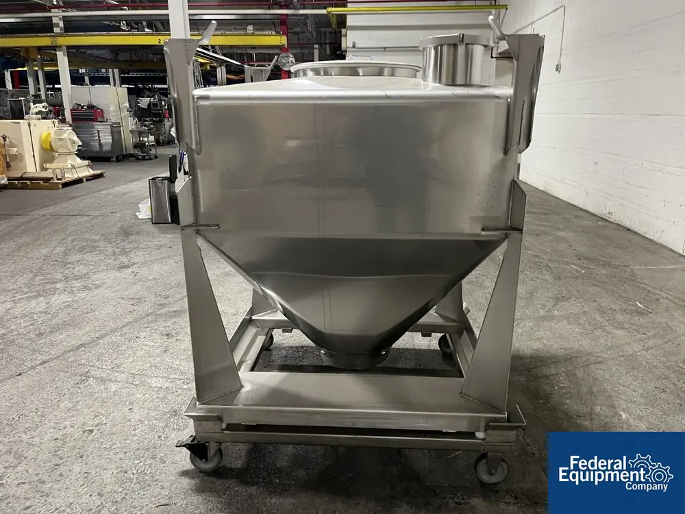 Matcon IBC Bin, Stainless Steel, 1000 Liter, cone bottom type, powder bin type - Image 3