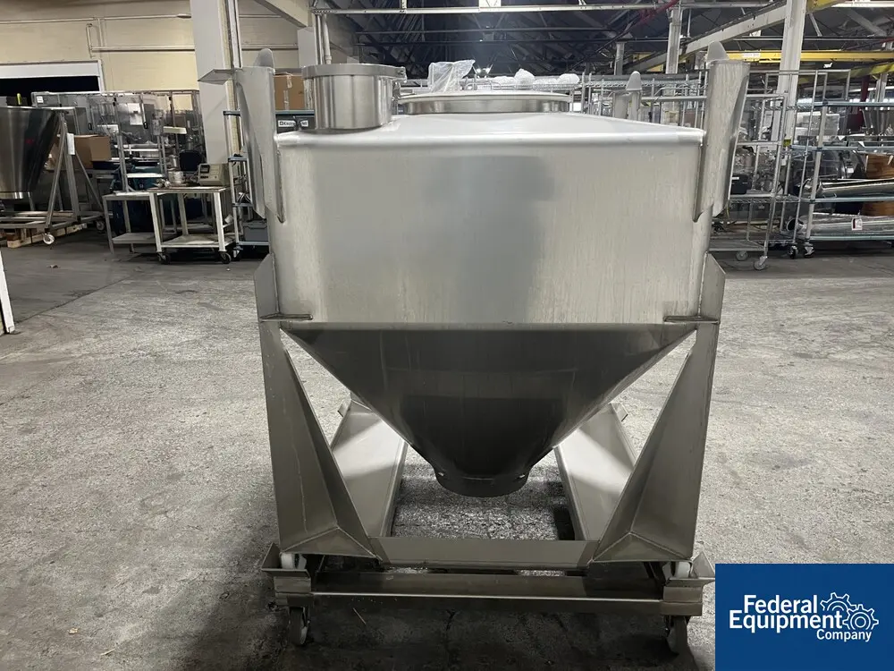 Matcon IBC Bin, Stainless Steel, 1000 Liter, cone bottom type, powder bin type - Image 4
