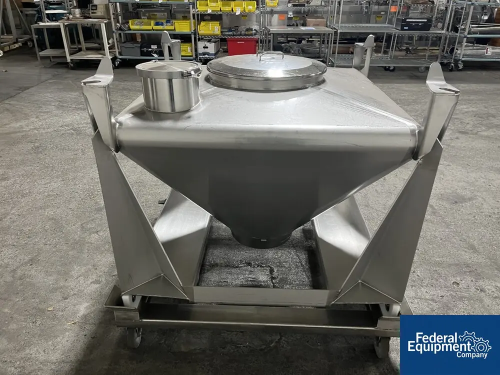 Matcon IBC Bin, Stainless Steel, 500 Liter, cone bottom, powder bin type - Image 4