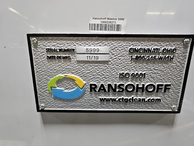 Ransohoff #Pro-Clean-30, (4) stage parts washer, pre-blow-off, wash, rinse, heated blow-off, 2019 - Image 3