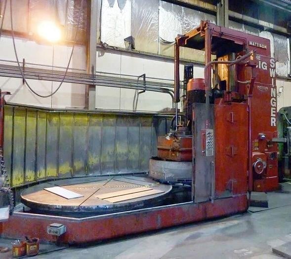 Mattison, 120" rotary surface grinder, 60" under wheel, 300 HP drive, 1981 - Image 1