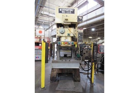 121 Ton, Stamtec #G1-110, gap frame press, 7.08" stroke, 13.78" Shut Height, Wintriss Smart Pac 2, #14245J - Image 3