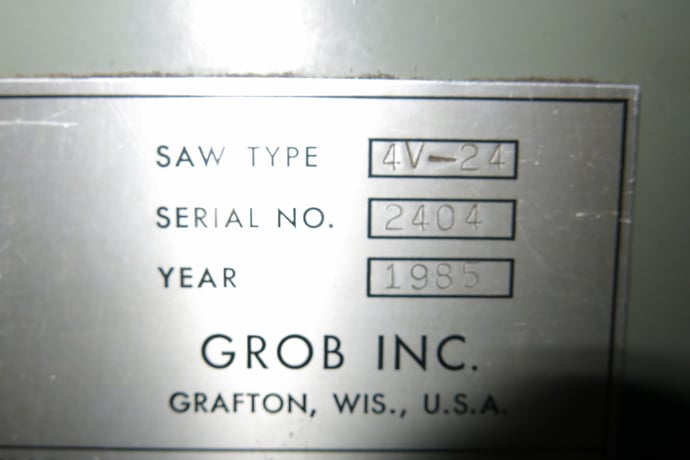 24" x 12" Grob #4V-24, vertical bandsaw - Image 4