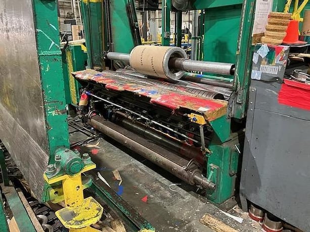 Black Clawson #TDL, 2-drum winder, 72" Wolverine 1 color press, 2500 FPM, shear slitting - Image 6